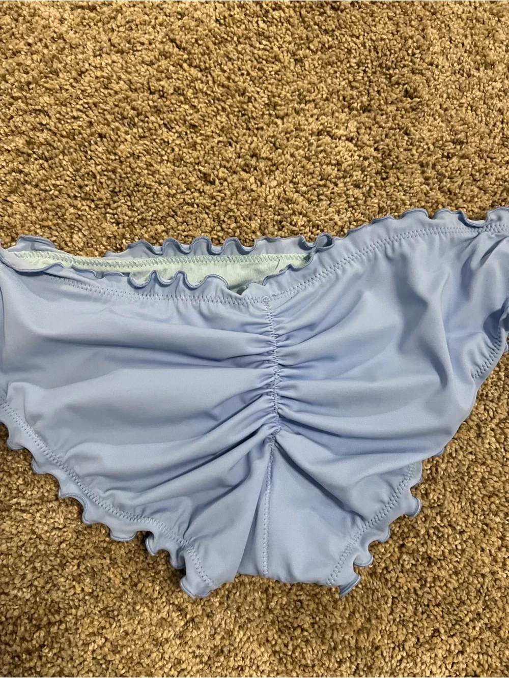 Coco Rave Light Blue Ruffle Bikini Bottom - Picture 2 of 6